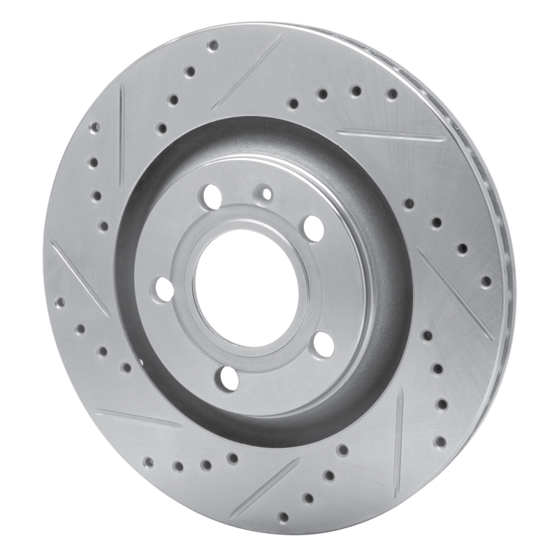 Picture of RNC Brake Rotor - Drill & Slot - R1 04-09 Audi S4 Rear Left Drilled & Slotted Silver Brake Rotor rnc631-73032L