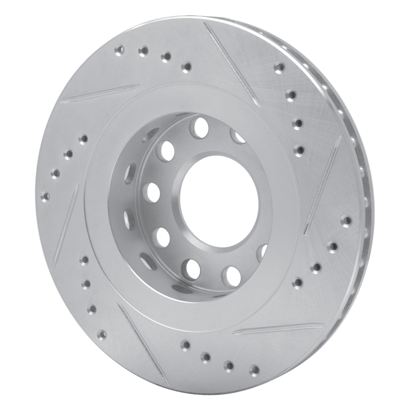 Picture of RNC Brake Rotor - Drill & Slot - R1 04-05 Audi ALLROAD Rear Left Drilled & Slotted Silver Brake Rotor rnc631-73033L