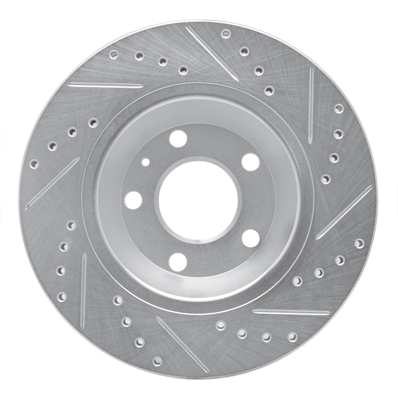 Picture of RNC Brake Rotor - Drill & Slot - R1 04-09 Audi S4 Rear Left Drilled & Slotted Silver Brake Rotor rnc631-73032L