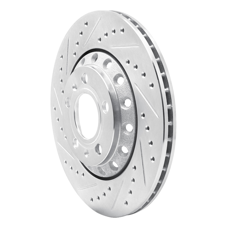 Picture of RNC Brake Rotor - Drill & Slot - R1 04-10 Audi A8 Rear Left Drilled & Slotted Silver Brake Rotor rnc631-73040L