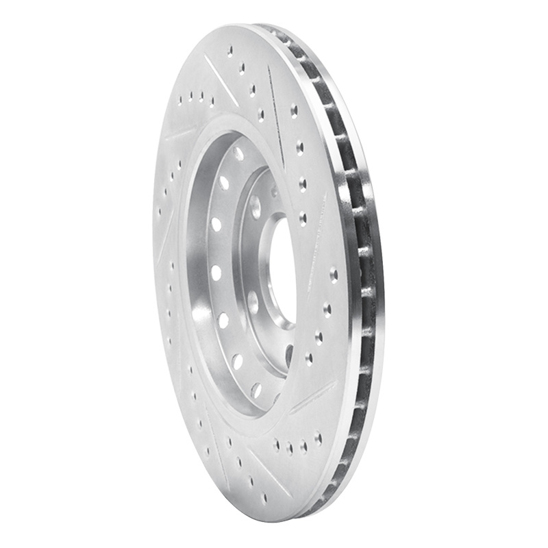 Picture of RNC Brake Rotor - Drill & Slot - R1 04-10 Audi A8 Rear Left Drilled & Slotted Silver Brake Rotor rnc631-73040L