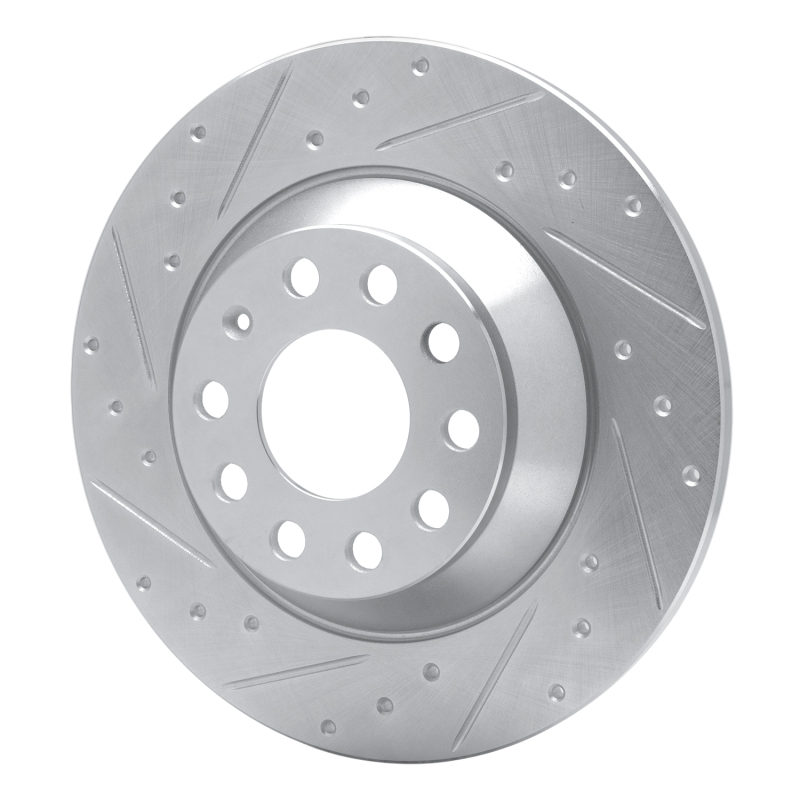 Picture of RNC Brake Rotor - Drill & Slot - R1 05-11 Audi A6 Quattro Rear Left Drilled & Slotted Silver Brake Rotor rnc631-73042L