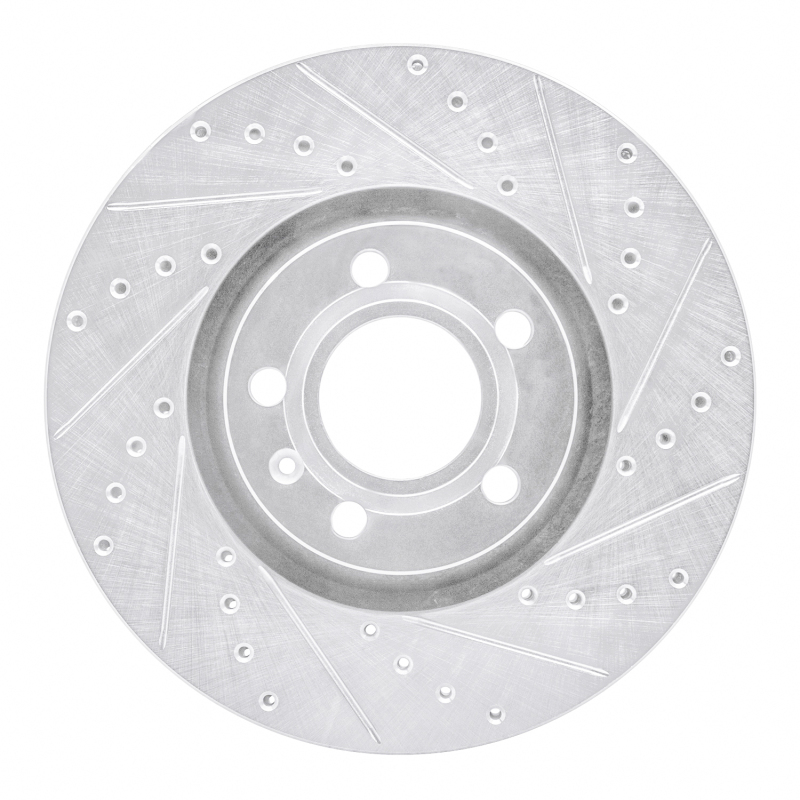 Picture of RNC Brake Rotor - Drill & Slot - R1 97-06 Audi A6 Quattro Front Right Drilled & Slotted Silver Brake Rotor rnc631-73044R