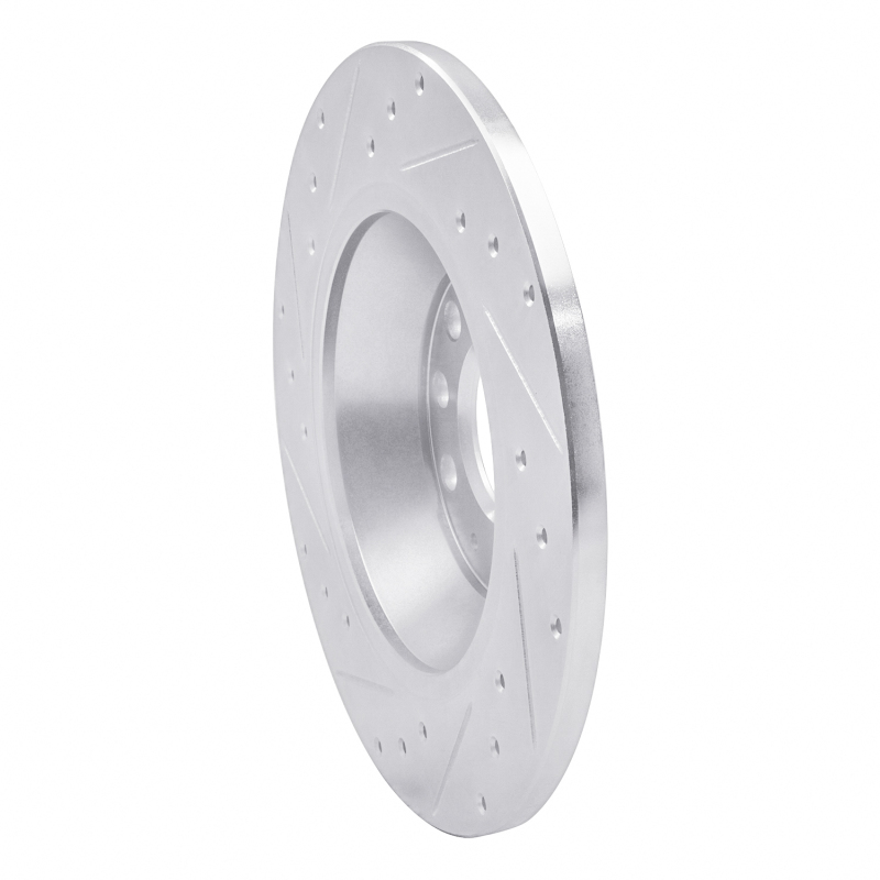 Picture of RNC Brake Rotor - Drill & Slot - R1 05-11 Audi A6 Quattro Rear Right Drilled & Slotted Silver Brake Rotor rnc631-73042R