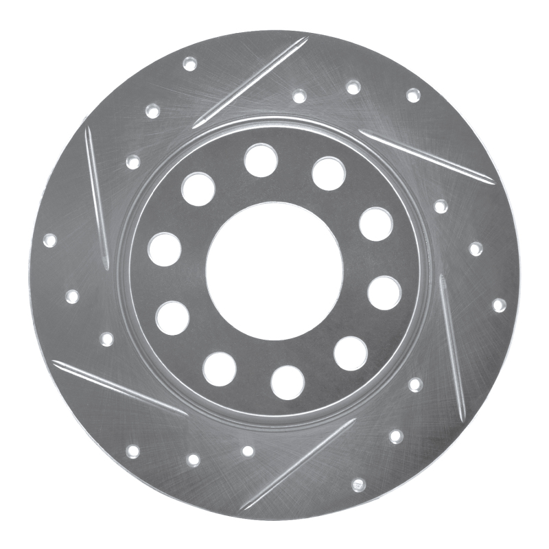 Picture of RNC Brake Rotor - Drill & Slot - R1 00-08 Audi A4 (USA/Canada) Rear Left Drilled & Slotted Silver Brake Rotor rnc631-73045L