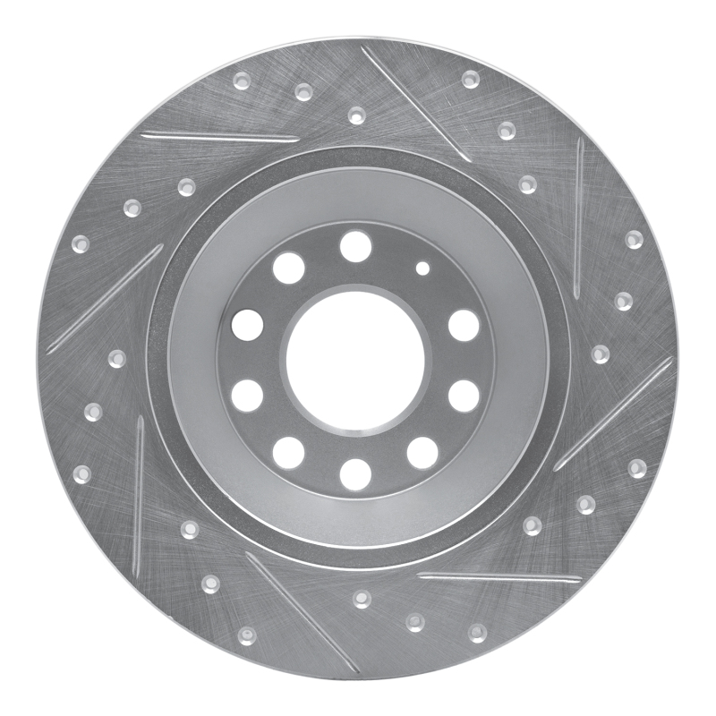 Picture of RNC Brake Rotor - Drill & Slot - R1 05-11 Audi A6 Quattro Rear Left Drilled & Slotted Silver Brake Rotor rnc631-73042L