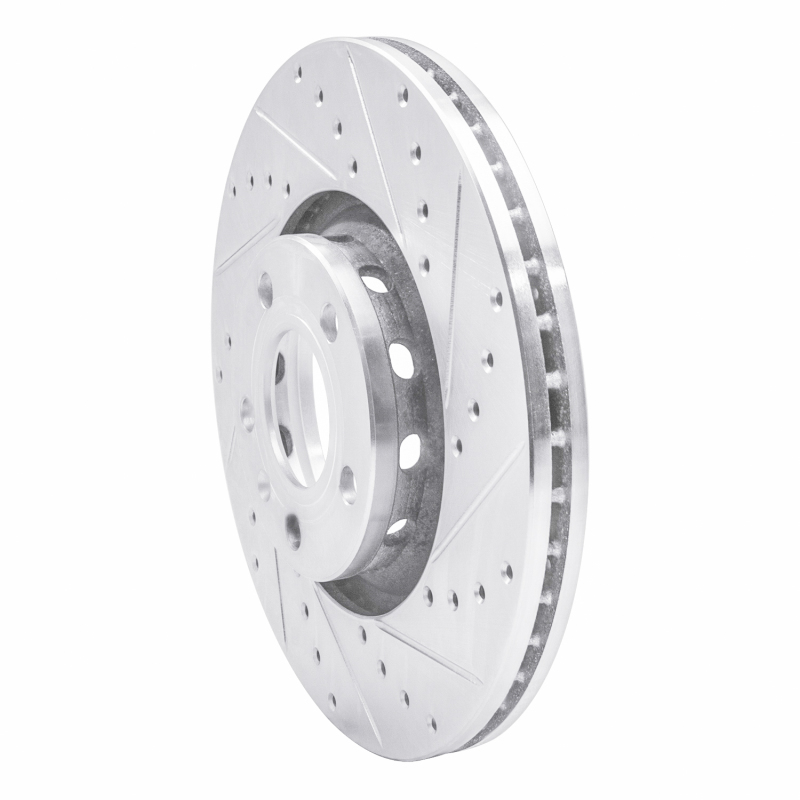 Picture of RNC Brake Rotor - Drill & Slot - R1 97-06 Audi A6 Quattro Front Right Drilled & Slotted Silver Brake Rotor rnc631-73044R