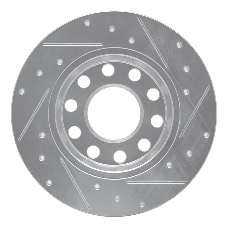 Picture of RNC Brake Rotor - Drill & Slot - R1 00-08 Audi A4 (USA/Canada) Rear Left Drilled & Slotted Silver Brake Rotor rnc631-73045L