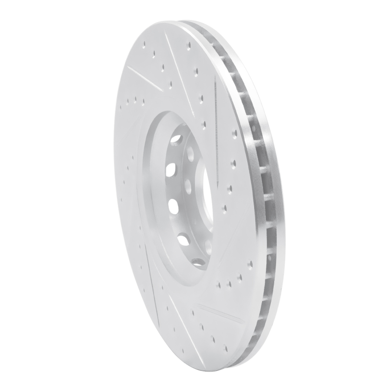 Picture of RNC Brake Rotor - Drill & Slot - R1 97-06 Audi A6 (USA/Canada) Front Left Drilled & Slotted Silver Brake Rotor rnc631-73044L