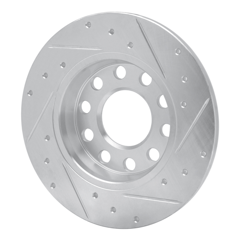 Picture of RNC Brake Rotor - Drill & Slot - R1 00-08 Audi A4 (USA/Canada) Rear Left Drilled & Slotted Silver Brake Rotor rnc631-73045L