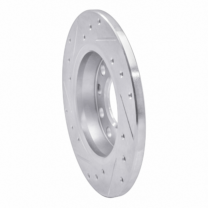 Picture of RNC Brake Rotor - Drill & Slot - R1 00-08 Audi A4 (USA/Canada) Rear Right Drilled & Slotted Silver Brake Rotor rnc631-73045R