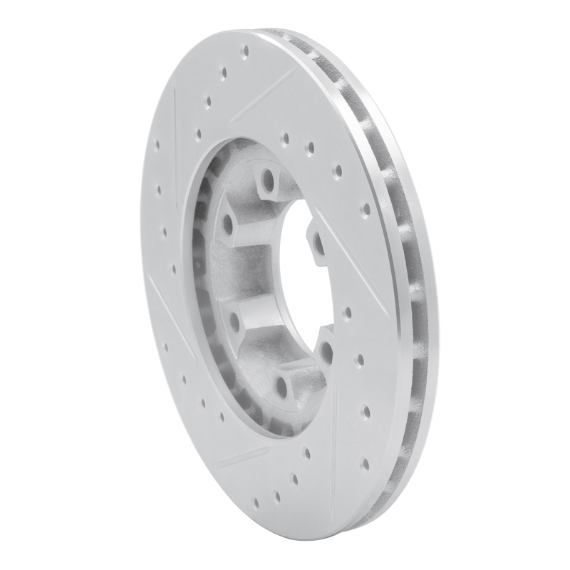 Picture of RNC Brake Rotor - Drill & Slot - R1 07-11 Audi S6 Rear Right Drilled & Slotted Silver Brake Rotor rnc631-73051R