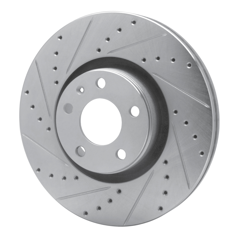 Picture of RNC Brake Rotor - Drill & Slot - R1 05-11 Audi A6 (USA/Canada) Front Left Drilled & Slotted Silver Brake Rotor rnc631-73047L