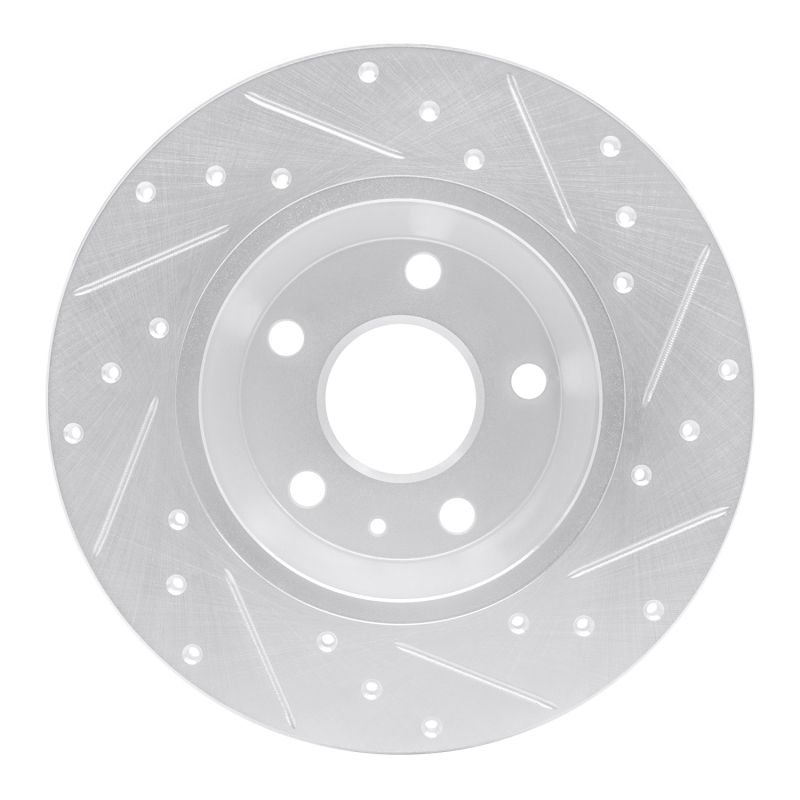 Picture of RNC Brake Rotor - Drill & Slot - R1 08-15 Audi TT Rear Left Drilled & Slotted Silver Brake Rotor rnc631-73053L