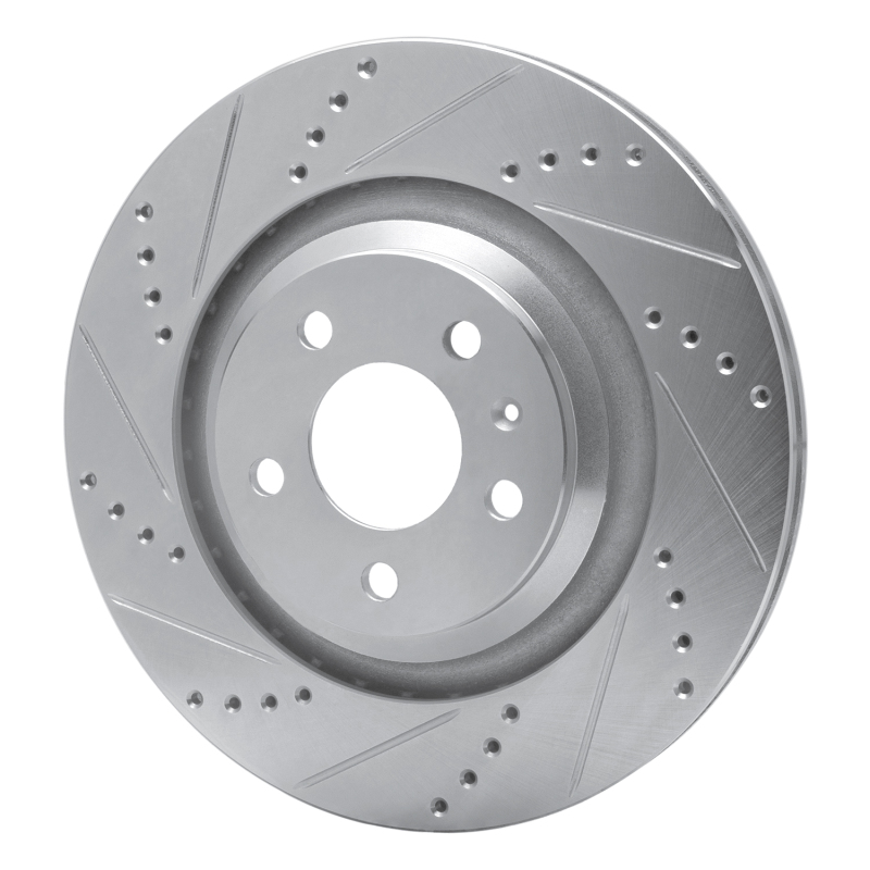 Picture of RNC Brake Rotor - Drill & Slot - R1 07-11 Audi S6 Rear Left Drilled & Slotted Silver Brake Rotor rnc631-73051L