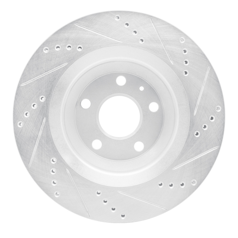 Picture of RNC Brake Rotor - Drill & Slot - R1 08-15 Audi TT Quattro RS Rear Left Drilled & Slotted Silver Brake Rotor rnc631-73055L