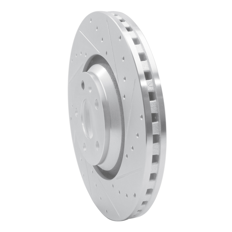 Picture of RNC Brake Rotor - Drill & Slot - R1 08-11 Audi TT Quattro Front Right Drilled & Slotted Silver Brake Rotor rnc631-73054R