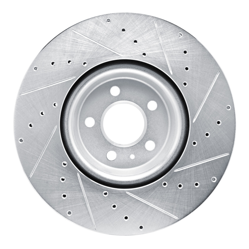 Picture of RNC Brake Rotor - Drill & Slot - R1 18-25 Audi S5 Front Left Drilled & Slotted Silver Brake Rotor rnc631-73083L