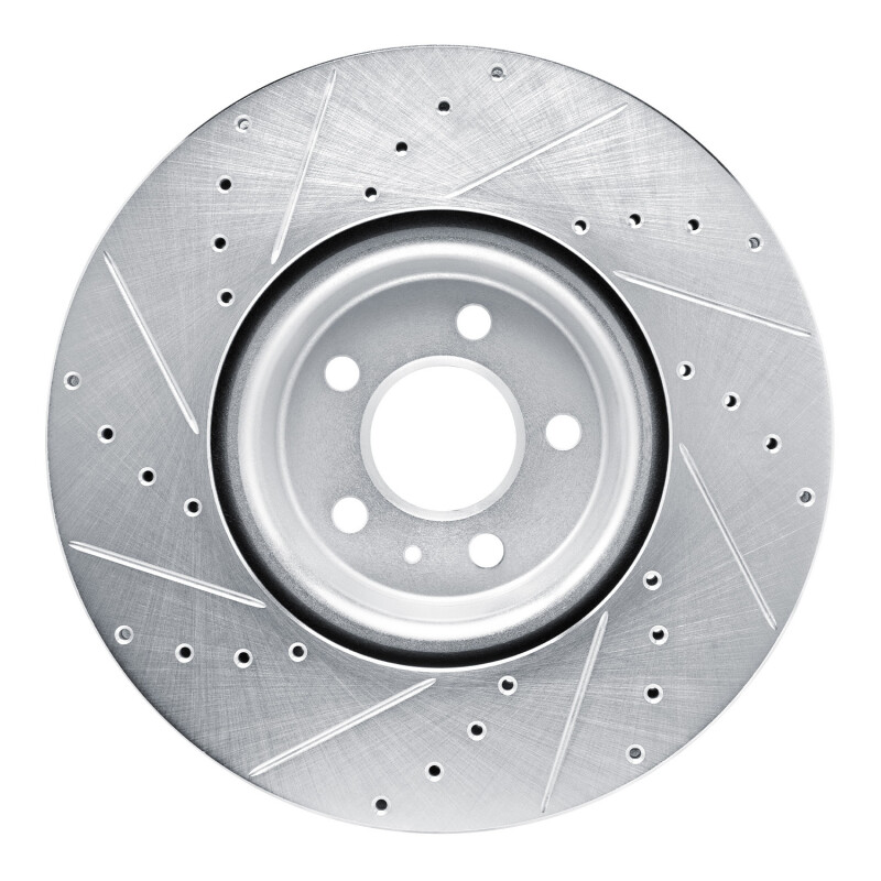 Picture of RNC Brake Rotor - Drill & Slot - R1 18-25 Audi SQ5 Sportback Front Right Drilled & Slotted Silver Brake Rotor rnc631-73083R