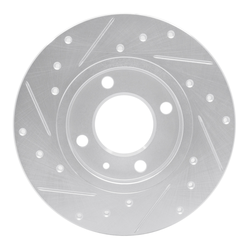 Picture of RNC Brake Rotor - Drill & Slot - R1 73-05 Audi Coupe Front Right Drilled & Slotted Silver Brake Rotor rnc631-74000R