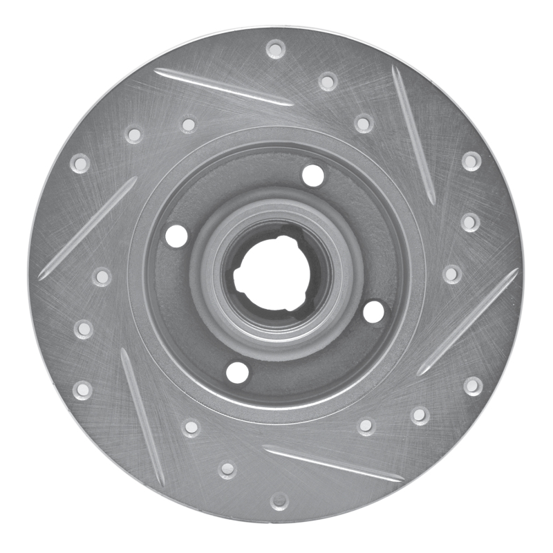 Picture of RNC Brake Rotor - Drill & Slot - R1 85-02 Volkswagen CORRADO Rear Left Drilled & Slotted Silver Brake Rotor rnc631-74005L