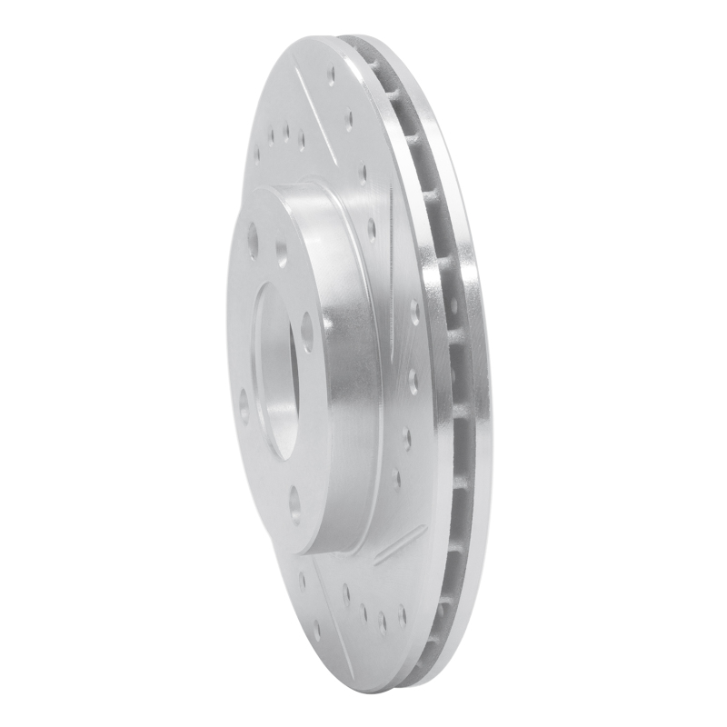 Picture of RNC Brake Rotor - Drill & Slot - R1 80-08 Audi 4000 Front Right Drilled & Slotted Silver Brake Rotor rnc631-74004R