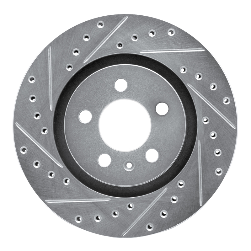 Picture of RNC Brake Rotor - Drill & Slot - R1 92-95 Volkswagen Jetta Sedan Front Left Drilled & Slotted Silver Brake Rotor rnc631-74009L