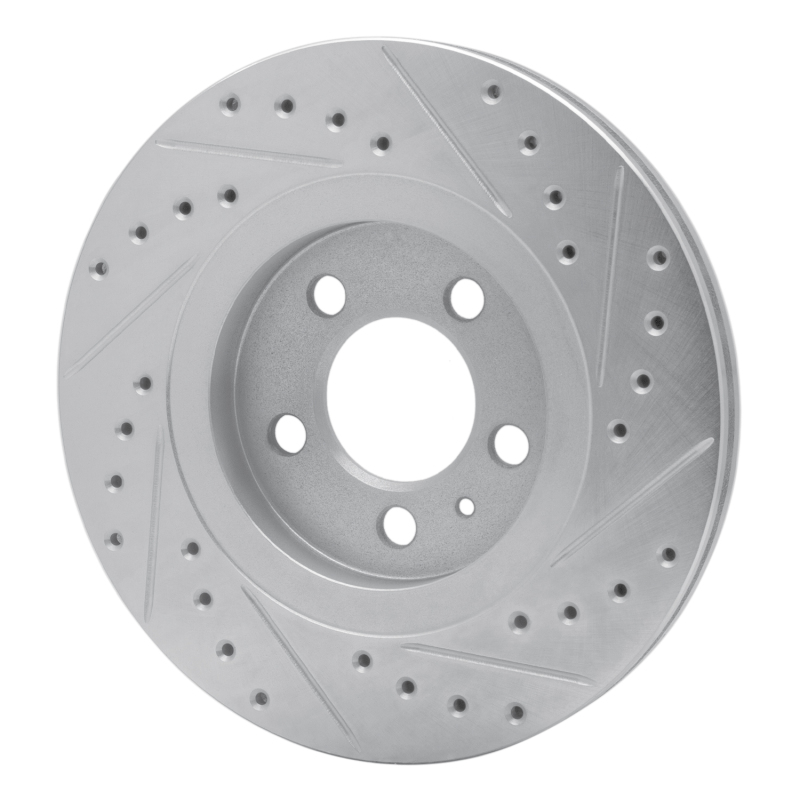 Picture of RNC Brake Rotor - Drill & Slot - R1 92-95 Volkswagen Jetta Sedan Front Left Drilled & Slotted Silver Brake Rotor rnc631-74009L