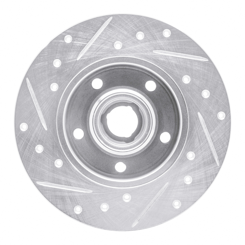 Picture of RNC Brake Rotor - Drill & Slot - R1 92-98 Volkswagen Golf Rear Right Drilled & Slotted Silver Brake Rotor rnc631-74010R