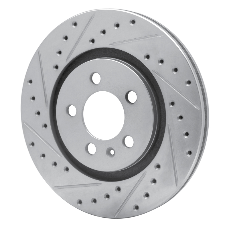Picture of RNC Brake Rotor - Drill & Slot - R1 92-95 Volkswagen Jetta Sedan Front Left Drilled & Slotted Silver Brake Rotor rnc631-74009L