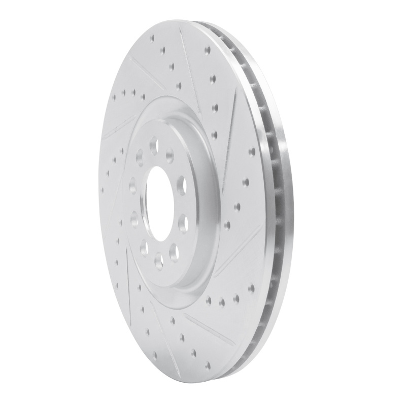Picture of RNC Brake Rotor - Drill & Slot - R1 00-06 Audi TT Front Right Drilled & Slotted Silver Brake Rotor rnc631-74021R