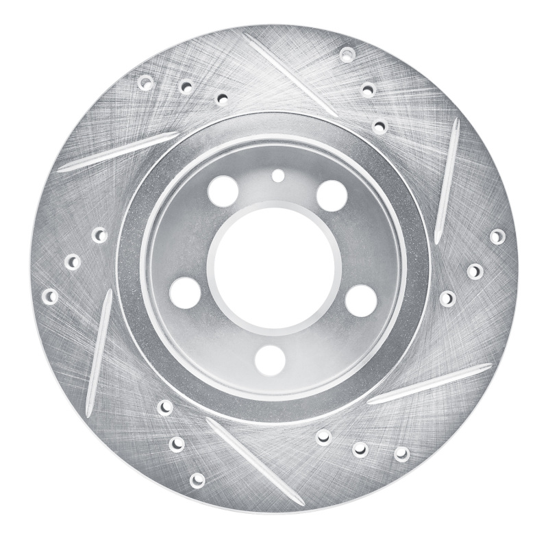 Picture of RNC Brake Rotor - Drill & Slot - R1 00-06 Audi TT Quattro Rear Left Drilled & Slotted Silver Brake Rotor rnc631-74022L