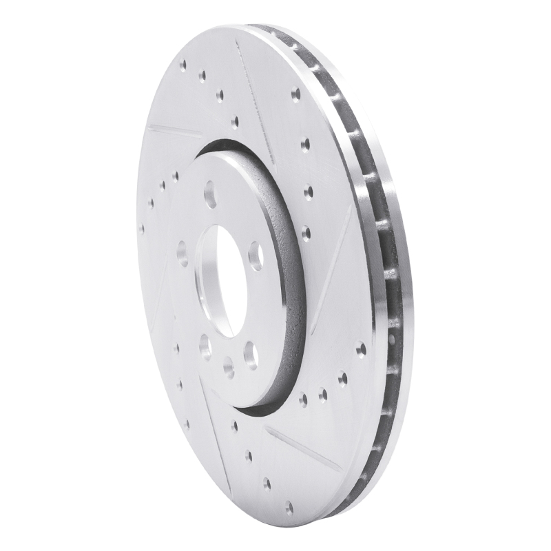 Picture of RNC Brake Rotor - Drill & Slot - R1 98-18 Audi A1 (Mexico) Front Right Drilled & Slotted Silver Brake Rotor rnc631-74020R