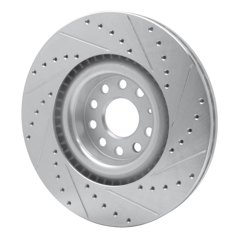 Picture of RNC Brake Rotor - Drill & Slot - R1 06-13 Audi S3 (Mexico) Front Left Drilled & Slotted Silver Brake Rotor rnc631-74029L