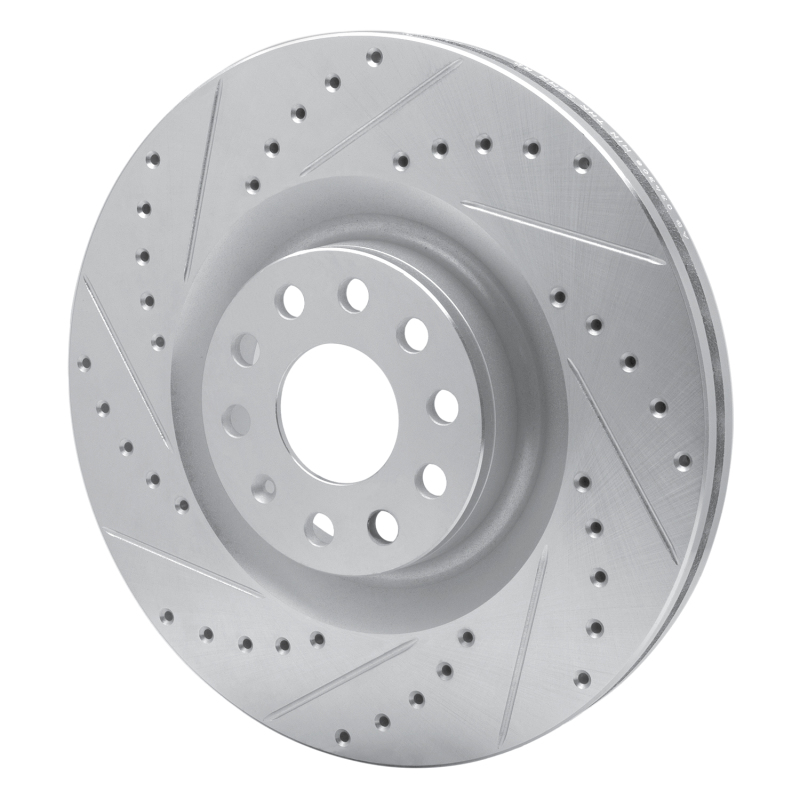 Picture of RNC Brake Rotor - Drill & Slot - R1 06-13 Audi S3 (Mexico) Front Left Drilled & Slotted Silver Brake Rotor rnc631-74029L