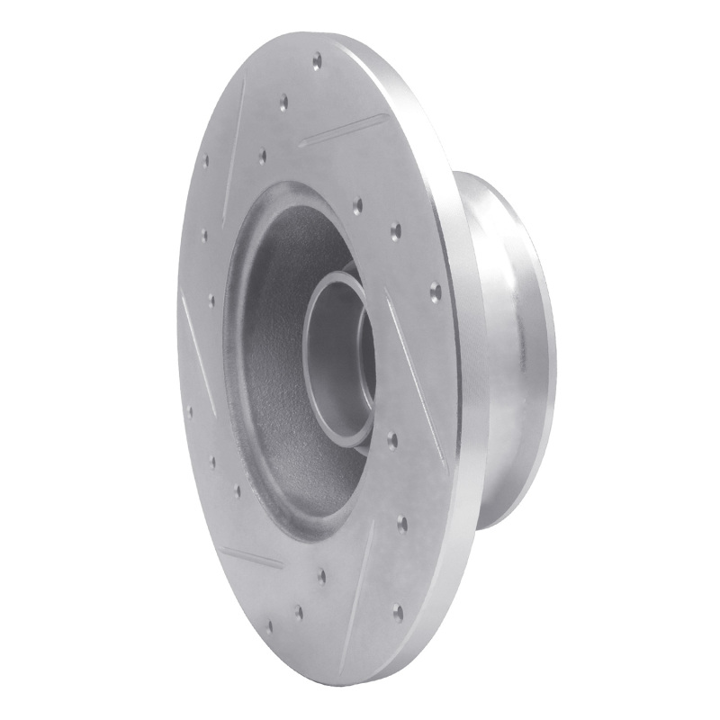 Picture of RNC Brake Rotor - Drill & Slot - R1 79-85 Volkswagen Type 2 Front Right Drilled & Slotted Silver Brake Rotor rnc631-74037R