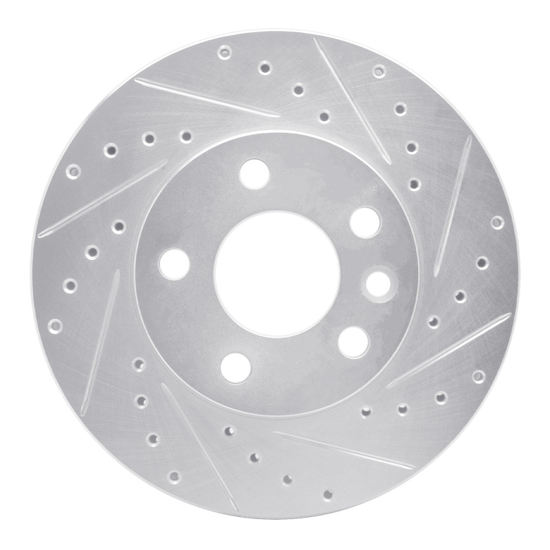 Picture of RNC Brake Rotor - Drill & Slot - R1 96-00 Volkswagen EuroVan Front Right Drilled & Slotted Silver Brake Rotor rnc631-74043R