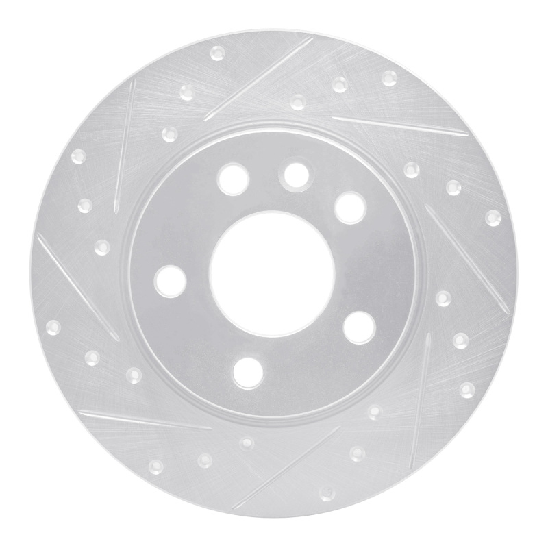 Picture of RNC Brake Rotor - Drill & Slot - R1 96-00 Volkswagen EuroVan Rear Left Drilled & Slotted Silver Brake Rotor rnc631-74044L