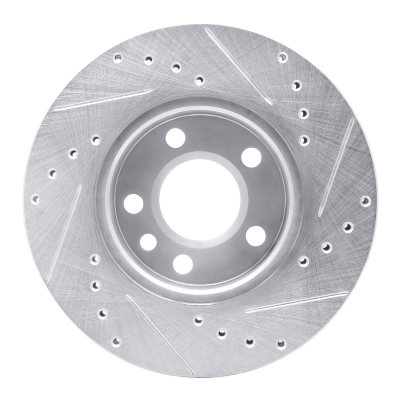 Picture of RNC Brake Rotor - Drill & Slot - R1 92-95 Volkswagen EuroVan Front Left Drilled & Slotted Silver Brake Rotor rnc631-74040L