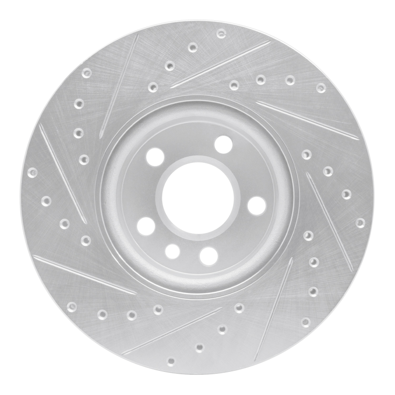 Picture of RNC Brake Rotor - Drill & Slot - R1 01-03 Volkswagen EuroVan Front Right Drilled & Slotted Silver Brake Rotor rnc631-74045R