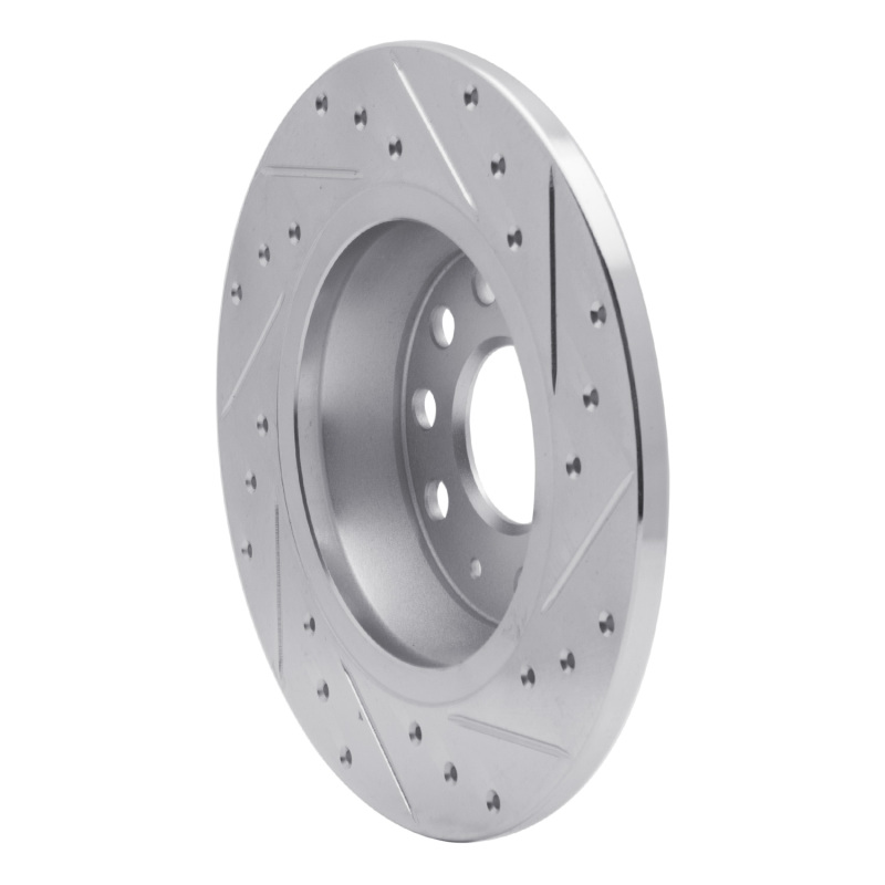 Picture of RNC Brake Rotor - Drill & Slot - R1 05-18 Audi Q3 (Mexico) Rear Left Drilled & Slotted Silver Brake Rotor rnc631-74055L
