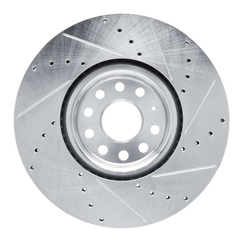 Picture of RNC Brake Rotor - Drill & Slot - R1 18-25 Volkswagen TERamONT (Mexico) Front Left Drilled & Slotted Silver Brake Rotor rnc631-74058L