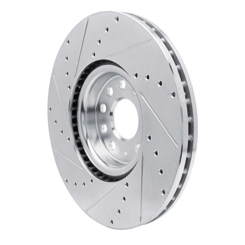Picture of RNC Brake Rotor - Drill & Slot - R1 18-25 Volkswagen ATLAS Front Right Drilled & Slotted Silver Brake Rotor rnc631-74058R