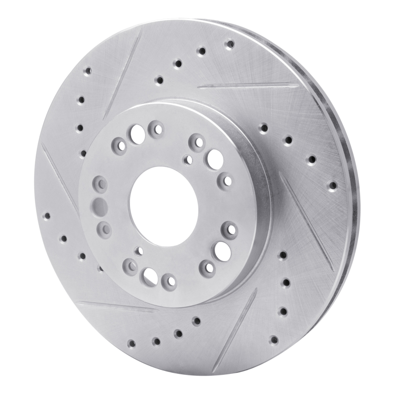 Picture of RNC Brake Rotor - Drill & Slot - R1 90-90 Lexus LS400 Front Left Drilled & Slotted Silver Brake Rotor rnc631-75000L