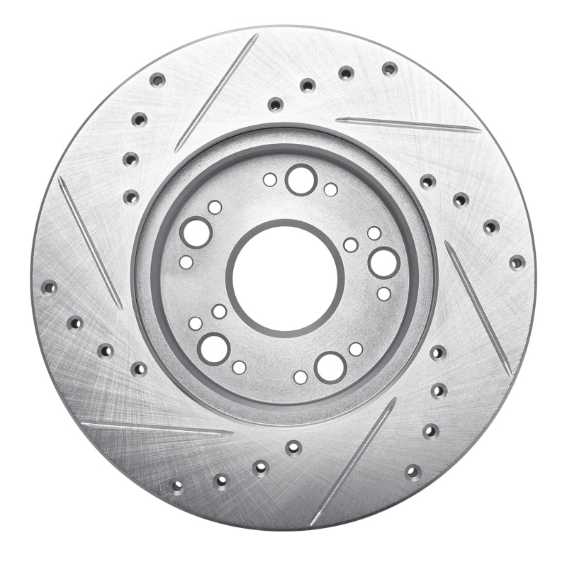 Picture of RNC Brake Rotor - Drill & Slot - R1 90-90 Lexus LS400 Front Right Drilled & Slotted Silver Brake Rotor rnc631-75000R