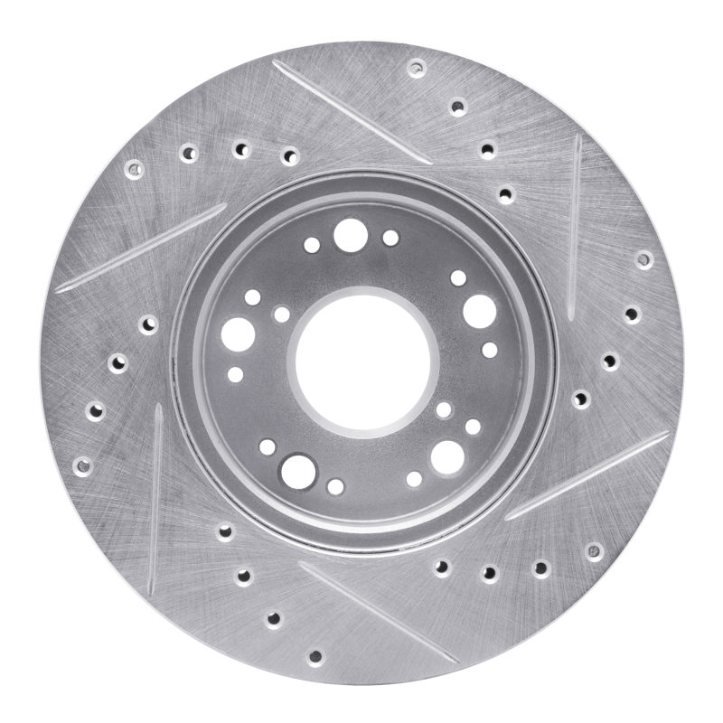 Picture of RNC Brake Rotor - Drill & Slot - R1 90-90 Lexus LS400 Front Left Drilled & Slotted Silver Brake Rotor rnc631-75000L