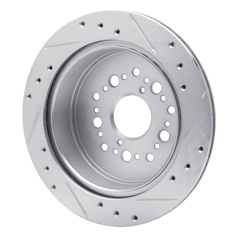 Picture of RNC Brake Rotor - Drill & Slot - R1 90-92 Lexus LS400 Rear Left Drilled & Slotted Silver Brake Rotor rnc631-75001L