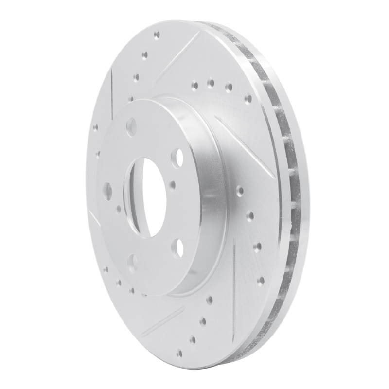 Picture of RNC Brake Rotor - Drill & Slot - R1 92-98 Lexus SC300 Front Left Drilled & Slotted Silver Brake Rotor rnc631-75003L