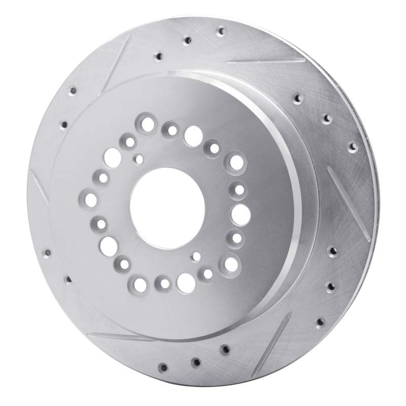 Picture of RNC Brake Rotor - Drill & Slot - R1 90-92 Lexus LS400 Rear Left Drilled & Slotted Silver Brake Rotor rnc631-75001L