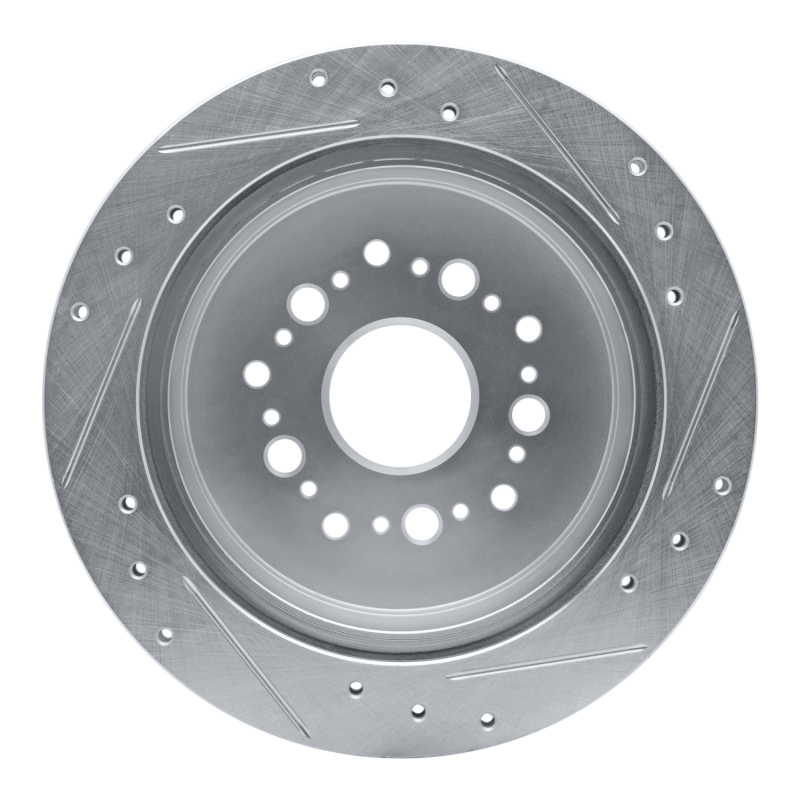 Picture of RNC Brake Rotor - Drill & Slot - R1 92-98 Lexus SC300 Rear Left Drilled & Slotted Silver Brake Rotor rnc631-75004L